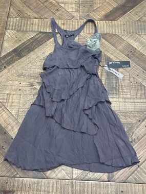 grey tiered ruffle dress from the brand Paradise USA